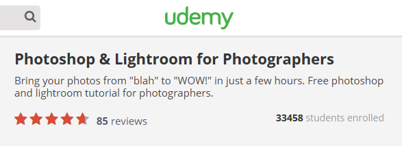 دورات تعليم التصوير الفوتوغرافي من udemy