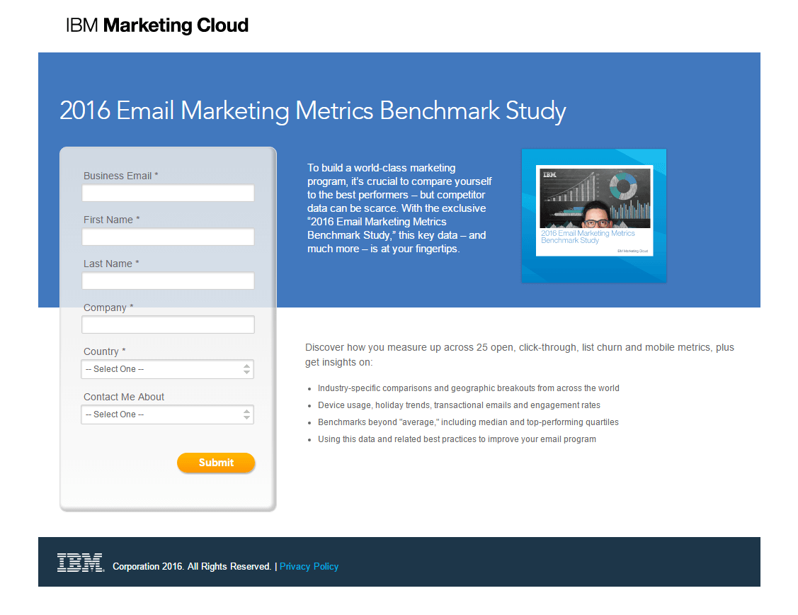 The importance of landing page optimization - IBM landing page as a model
