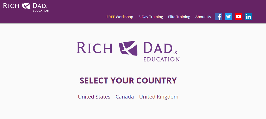 موقع Rich Dad Education